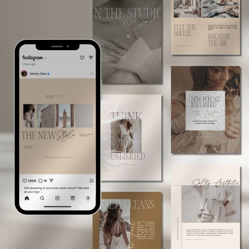 Social Media luxury canva kits